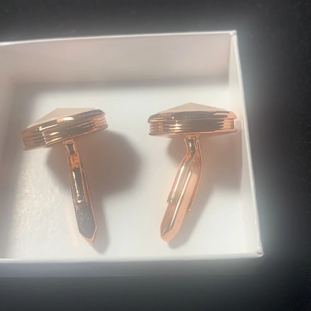 Rose Gold Colored Cuff Links